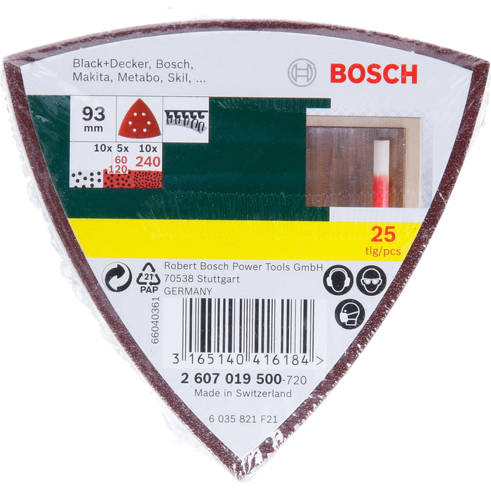 BOSCH Set 25 foi abrazive pentru şlefuitor delta