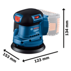 BOSCH GEX 185-LI (SOLO)