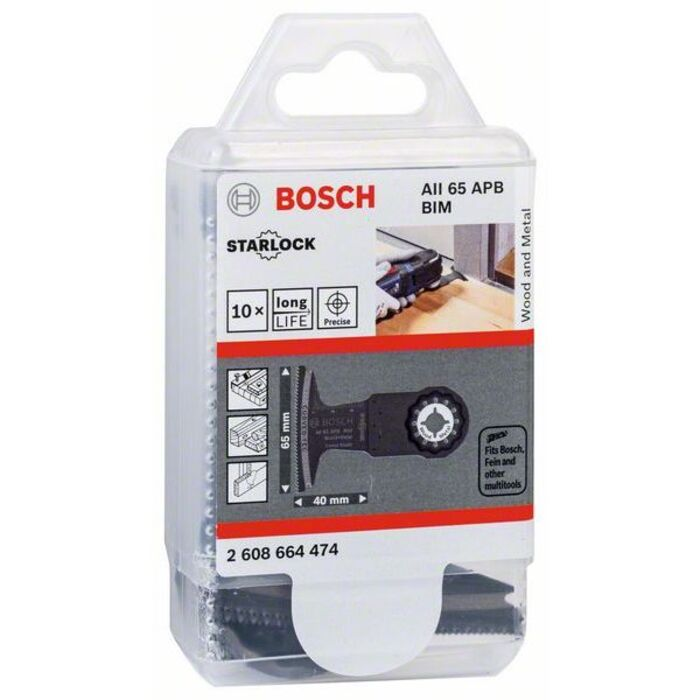 BOSCH Set 10 panze Wood and Metal 65x40 mm STARLOCK