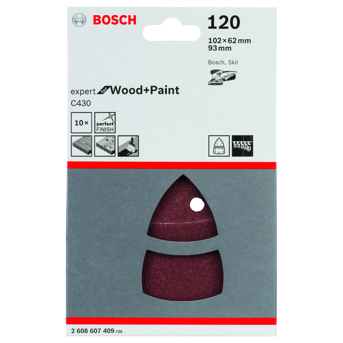 BOSCH Set foi abrazive C430, 10 buc.