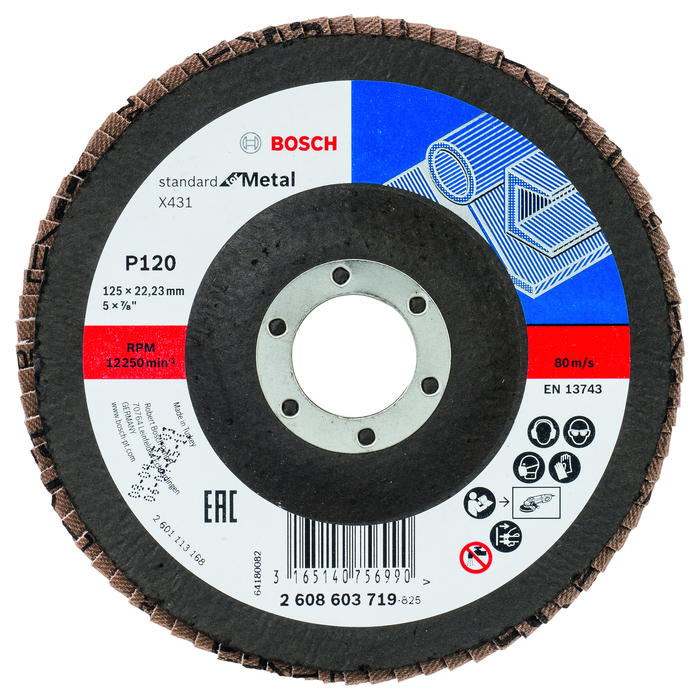 BOSCH Disc de şlefuire evantai X431, Standard for Metal