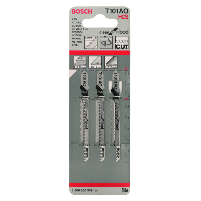 BOSCH Pânză pentru ferăstrău vertical T 101 AO