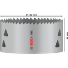 BOSCH Carotă PRO Multi Material, 102 mm, cu filet