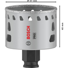 BOSCH Carotă PRO Tile PC Plus, 57 mm, HS
