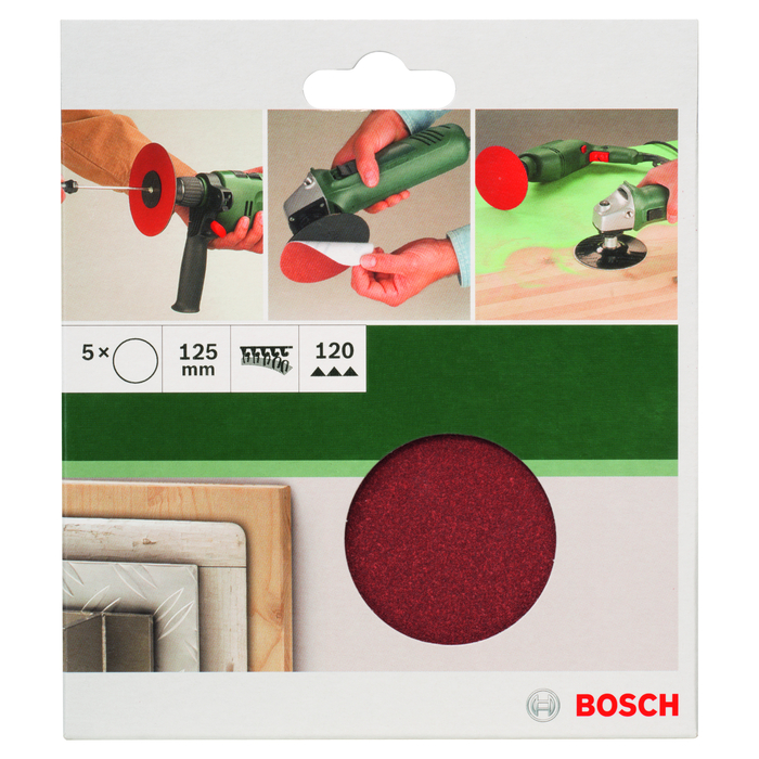 BOSCH Set hartii abrazive Ø 125 mm, R120, (5)