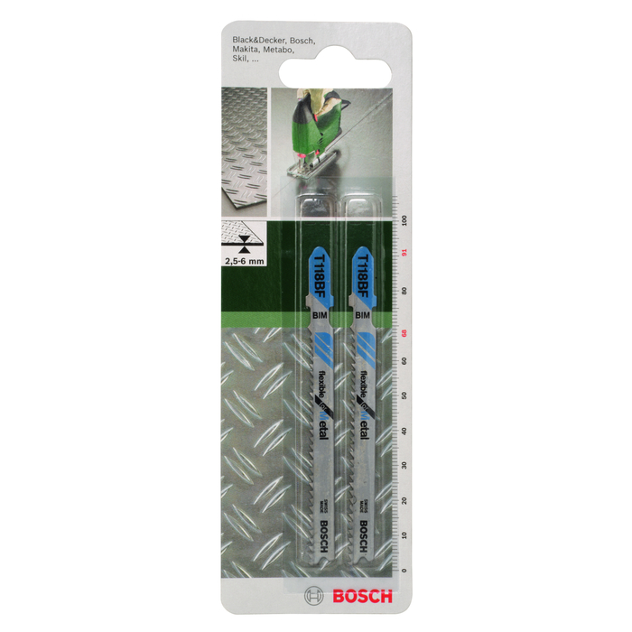 BOSCH Pânză pentru ferăstrău vertical bimetal, T 118 BFFlexible for Metal