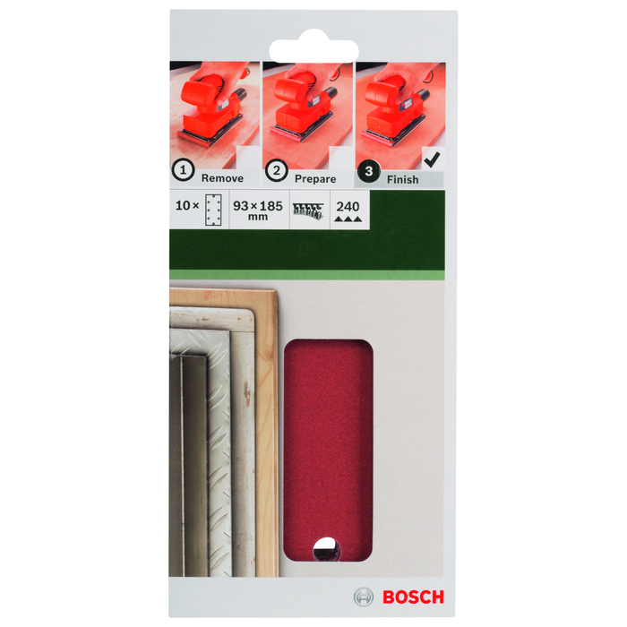 BOSCH Foi abrazive 93x185 mm, R240,8 gauri