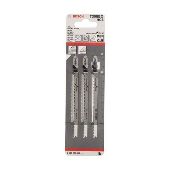 BOSCH Set 3 pânze Extra-clean for Hard Wood