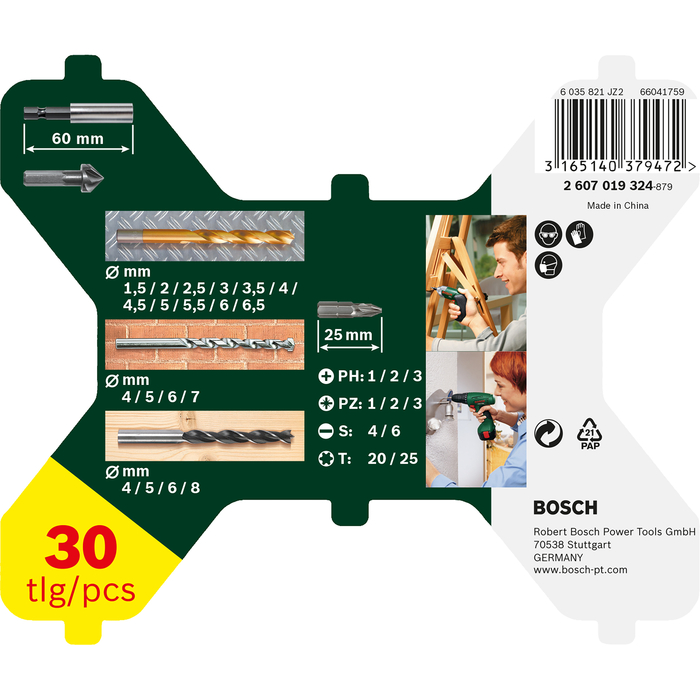 BOSCH Set mixt 30 accesorii X-Line