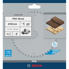 BOSCH Pânză de fierăstrău circular PRO Wood, 85 x 1,1 x 15 mm, T20
