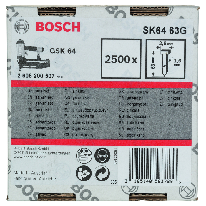 BOSCH Ştift cu cap înecat SK64 63G