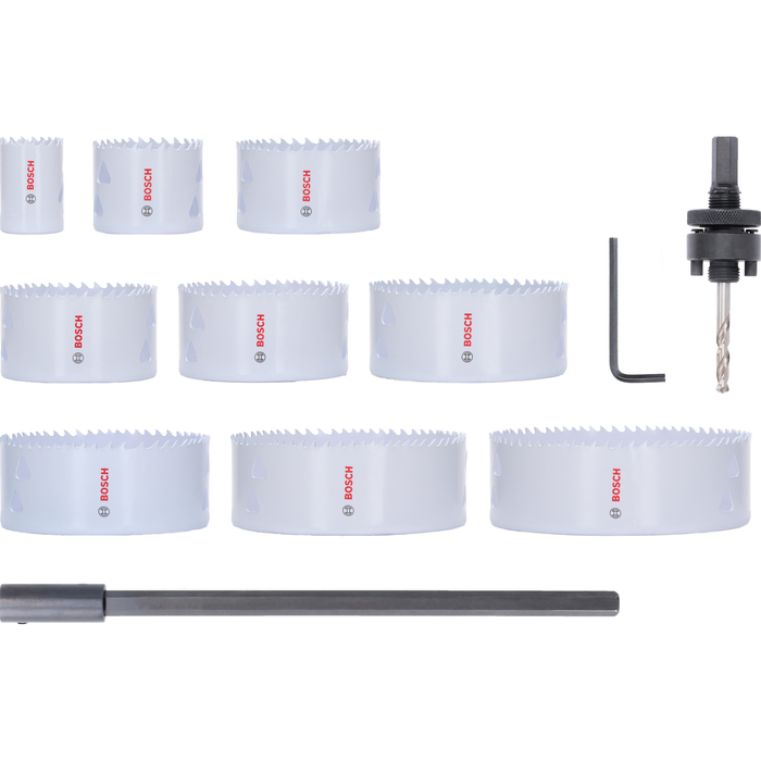 BOSCH Set Carote Multi Material, 35; 54; 70; 76; 83; 95; 102; 114; 127 x 40 mm