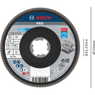 BOSCH Disc evantai Best for Metal 125 mm, R80 cu X-LOCK
