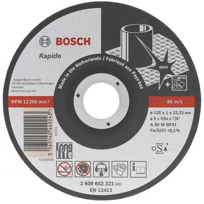 BOSCH Set 25 discuri de tăieri drepte, Best for Inox