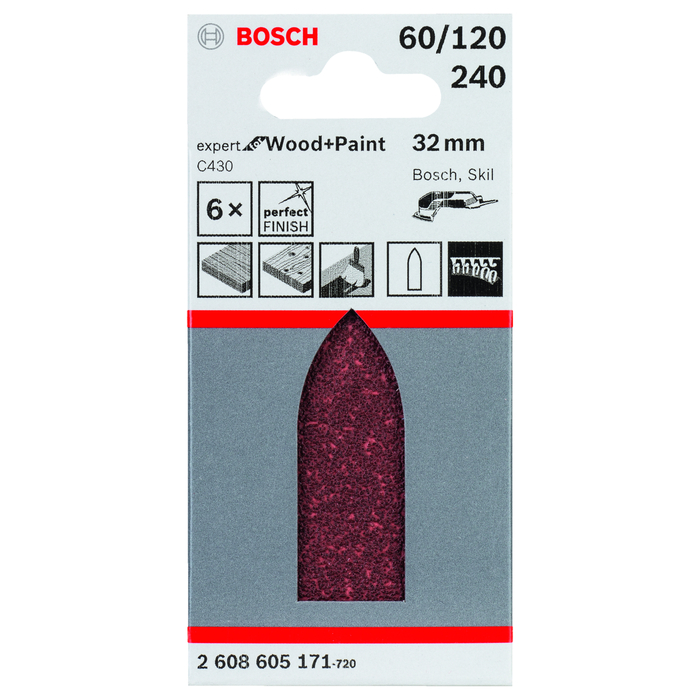 BOSCH Foi abrazive C430, ambalaj de 6 buc.