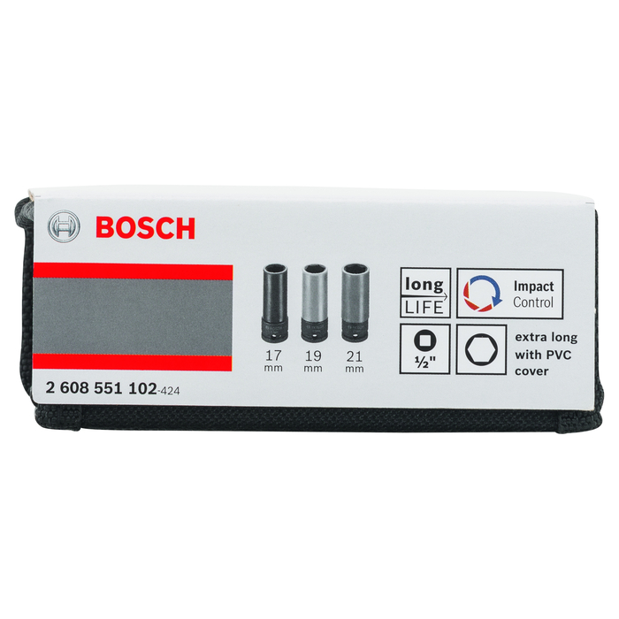 BOSCH Set inserţii chei tubulare, 3 buc.