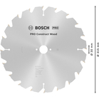 BOSCH Pânză de ferăstrău circular Construct Wood
