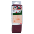 BOSCH Set benzi de şlefuire, 3 buc., pentru şlefuitor cu bandă, sortiment roşuG= 80