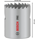 BOSCH Carotă PRO Multi Material, 40 mm, cu filet