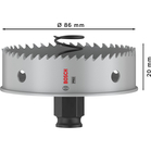 BOSCH Carotă PRO Sheet Metal PC Plus, 86 mm