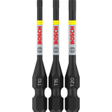 BOSCH Biți de înșurubare PRO T Impact, T10, T15, T20, 55 mm, 3 buc.