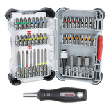 BOSCH Casetă 44 piese - mixt cu chei tubulare + șurubelniță, Extra Hard