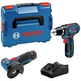 BOSCH COMBO GSR 12V-15/GWS 12V-76 2X2AH