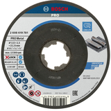 BOSCH Disc de tăiere din material compozit PRO Metal, 115 x 2,5 x 22,23 mm, X-Lock, cu degajare