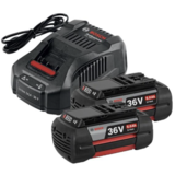 BOSCH Set 2 acumulatori Li-Ion, 36V, 6Ah + Incarcator rapid