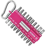 BOSCH Set 21 biti cu carabina in suport magenta