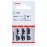 BOSCH Set 3 biți Impact Control 25 mm, PH1, PH2, PH3
