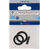 BOSCH Set 4 piese - 2 inele și 2 știfturi fixare tubulare PRO Impact Socket BOSCH Set 4 piese - 2 inele și 2 știfturi fixare tubulare PRO Impact Socket