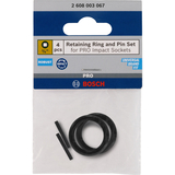 BOSCH Set 4 piese - 2 inele și 2 știfturi fixare tubulare PRO Impact Socket BOSCH Set 4 piese - 2 inele și 2 știfturi fixare tubulare PRO Impact Socket
