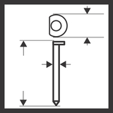 BOSCH Set 4000 cuie oțel inoxidabil cu cap D BOSCH Set 4000 cuie oțel inoxidabil cu cap D