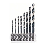 BOSCH Set 8 burghie metal HSS cu prindere hexagonală