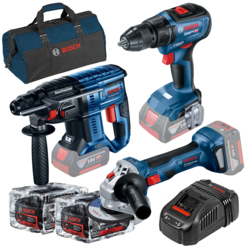 BOSCH Kit 3 scule 18V