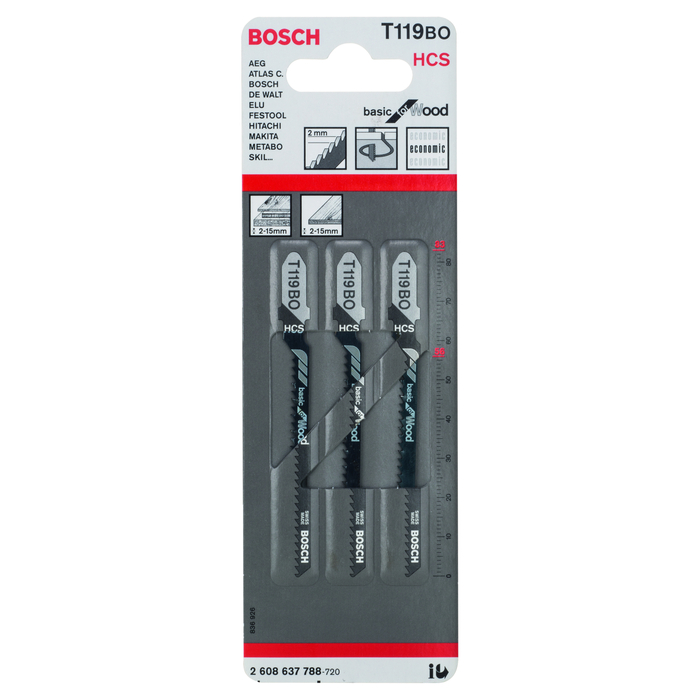 BOSCH Pânză pentru ferăstrău vertical T 119 BO