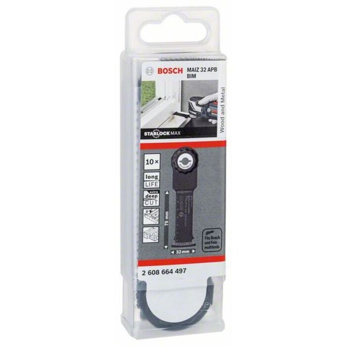 BOSCH Set 10 panze BIM Wood and Metal 32x80 mm STARLOCK MAX