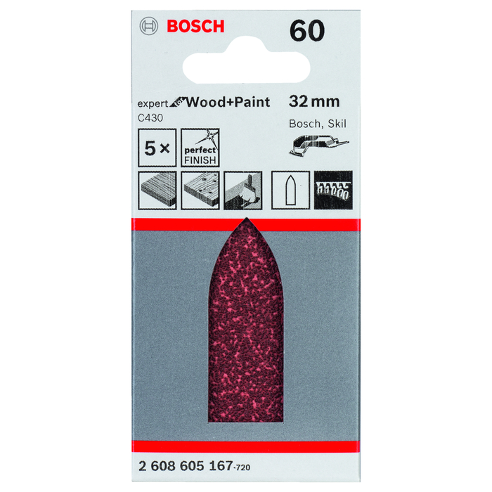 BOSCH Foi abrazive C430, ambalaj de 5 buc.