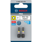 BOSCH Set 2 biți Impact Control 25 mm, T25
