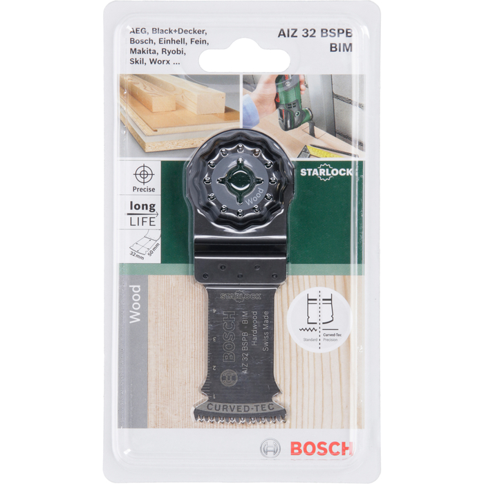 BOSCH Pânză de ferăstrău penetrantă BIM AIZ 32 BSPB, cu intrare directă în material, Hard Wood