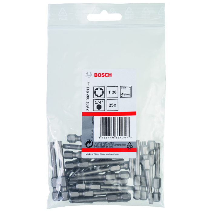BOSCH Set 25 biți, Extra Hard