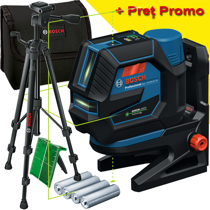 BOSCH GCL 12V-50-22 CG + RM 20 + BT 150