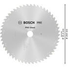 BOSCH Pânză de fierăstrău circular cu cablu PRO Steel, 254 x 2,2 x 25,4 mm, T52