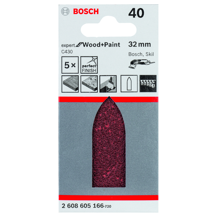 BOSCH Foi abrazive C430, ambalaj de 5 buc.