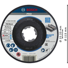 BOSCH PRO Metal Bonded Grinding Disc, 115 x 6 x 22.23 mm, X-Lock