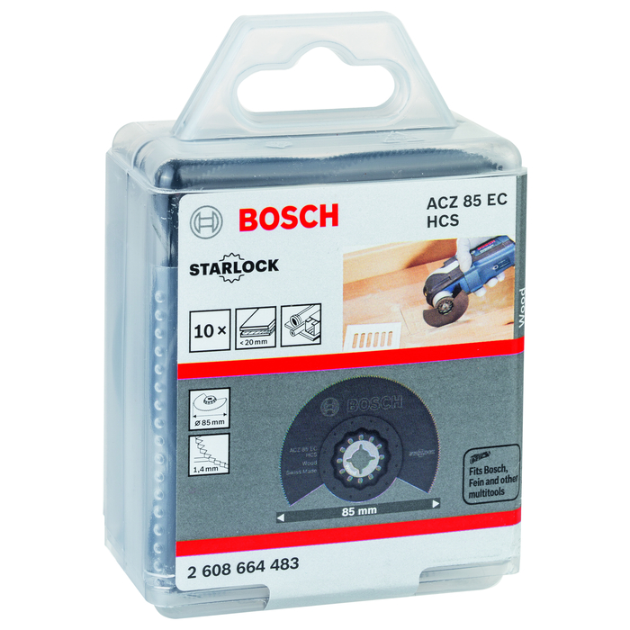 BOSCH Set 10 panze HCS Wood 85 mm STARLOCK