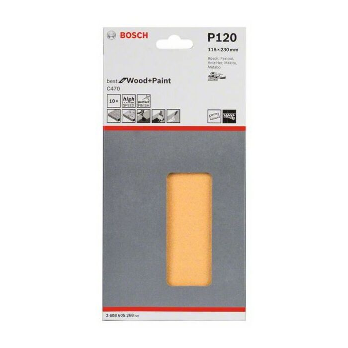 BOSCH Foi abrazive C470, ambalaj de 10 buc.