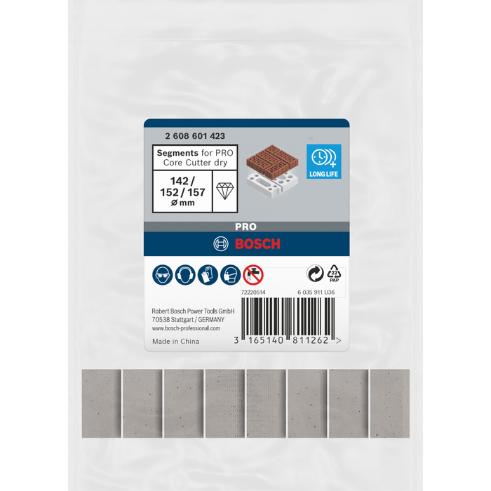 BOSCH Segmente pentru carote diamantate 1 1/4" UNC Best for Universal