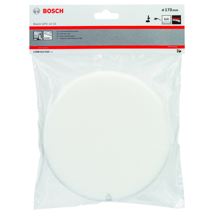BOSCH Disc din burete moale (alb), Ø 170 mm